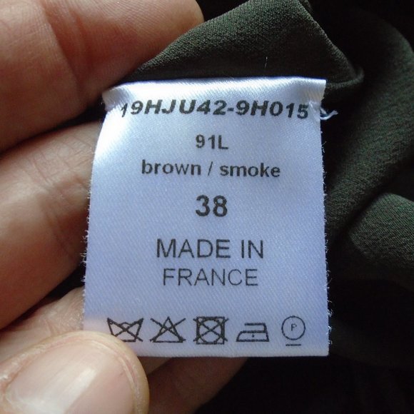 CHLOE silk crepe layer skirt maxi Brown / Smoke 91L luxury France 38 30" W - Picture 9 of 10